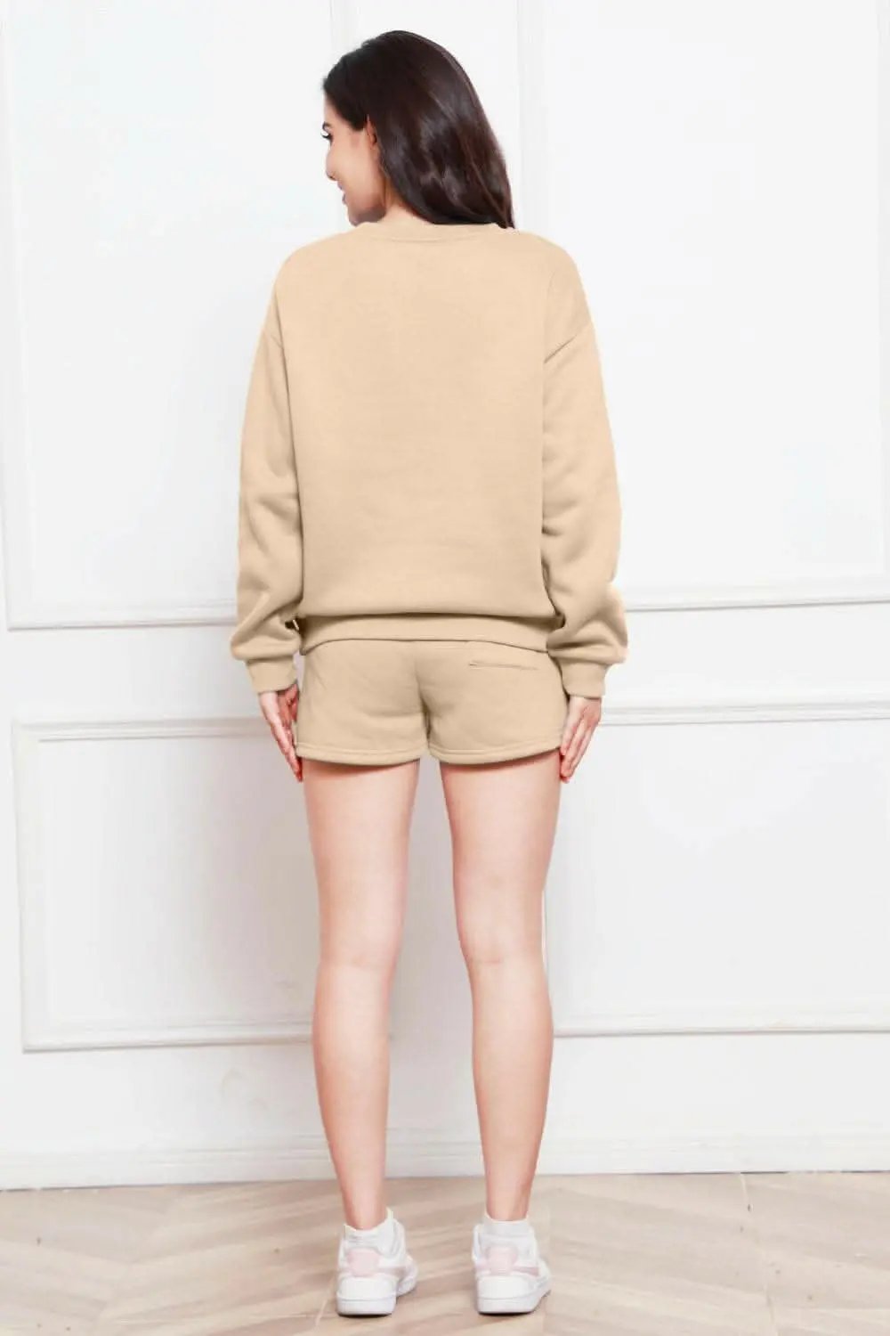 Cozy sweatshirt and shorts set - Love Salve